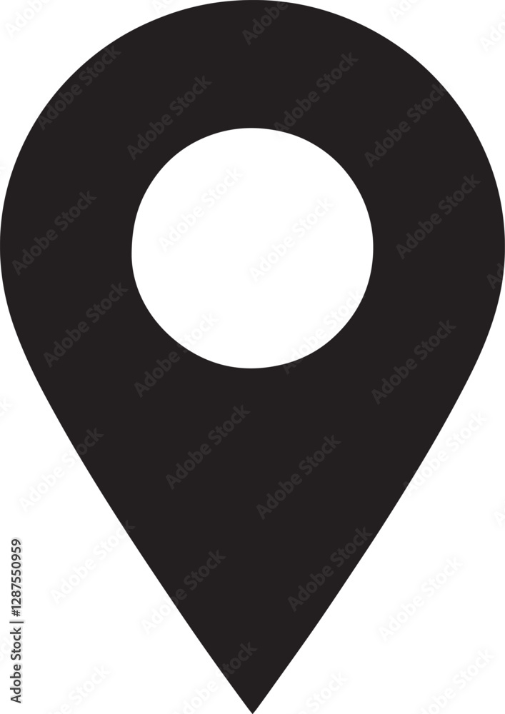 Location pin icon flat vector illustration design Location pin icon flat vector illustration design
