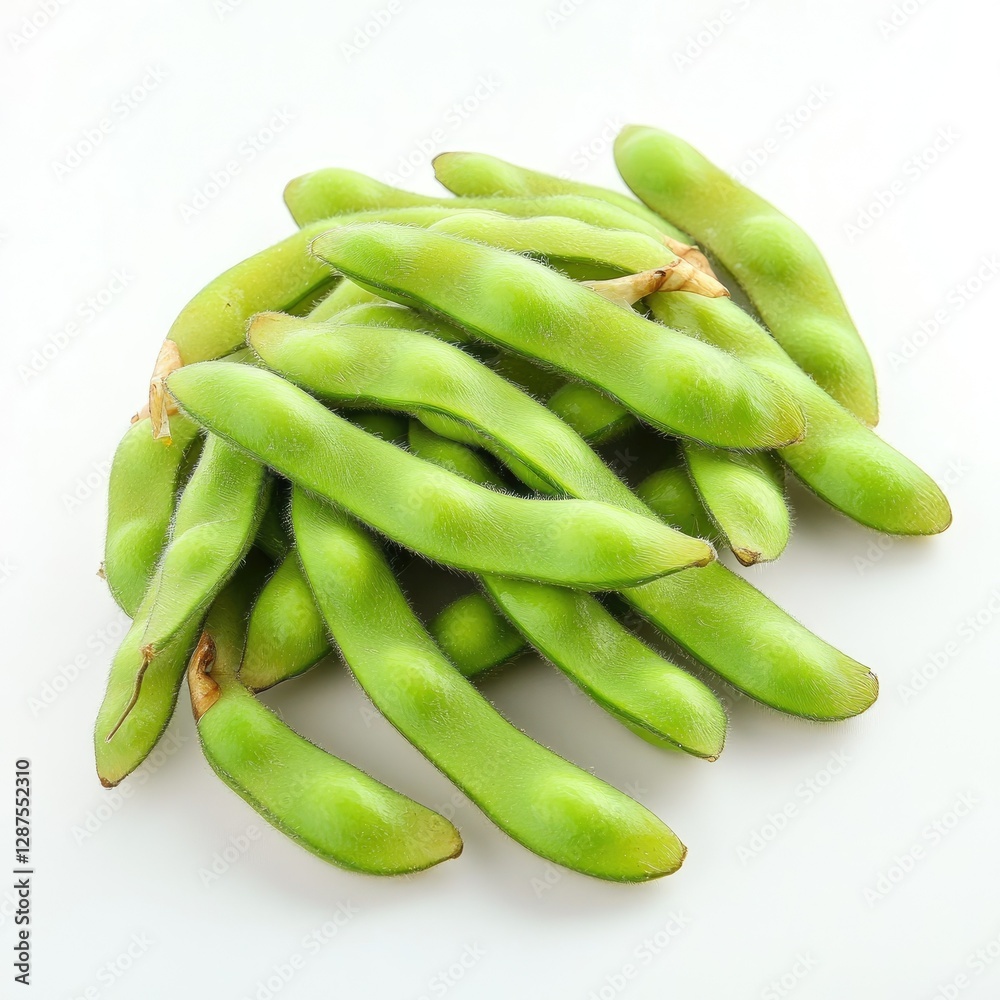 Ultra Quality Image of a Photo Edamame, Isolated on a White Background Ultra Quality Image of a Photo Edamame, Isolated on a White Background