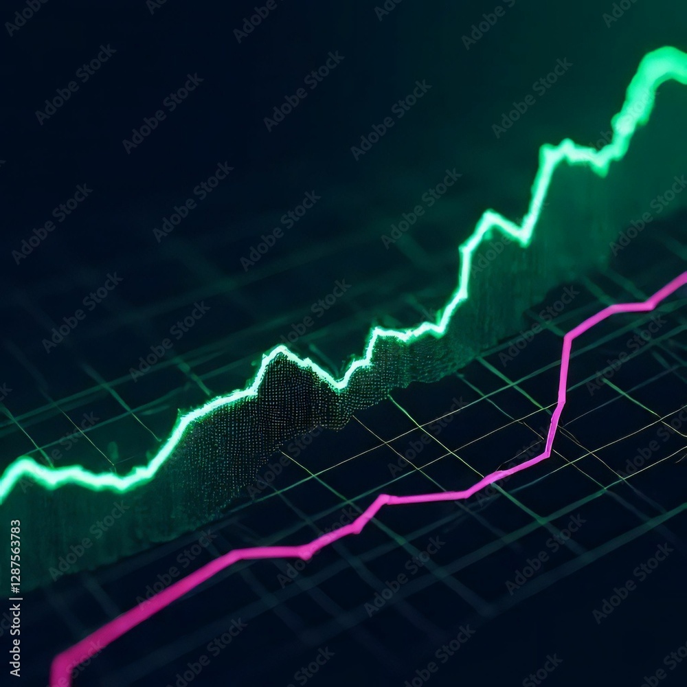 Naklejka premium abstract technology chart line
