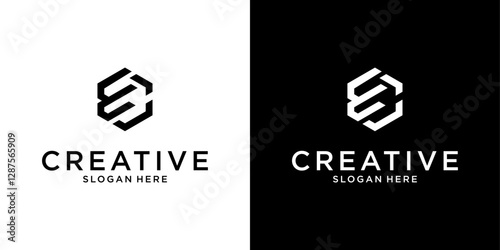 EC or CE initial letter logo design vector