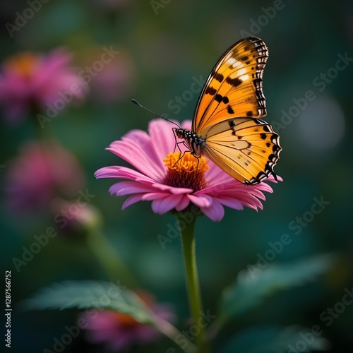 Wallpaper Mural Macro Butterfly on Flower Bloom Torontodigital.ca