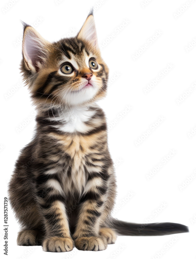 Obraz premium PNG Kitten sit cute cat adorable.
