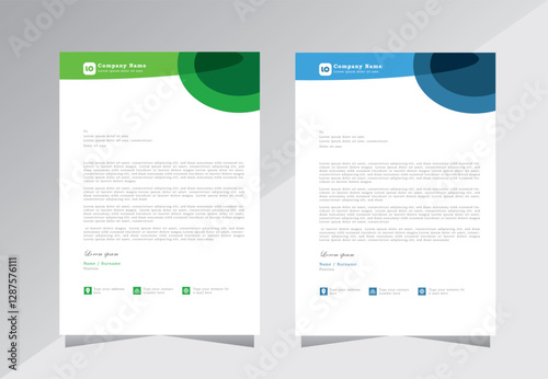 Business letterhead design with A4 size, letter head templates for your project design, letterhead design, a4 letterhead template, Vector illustration.
