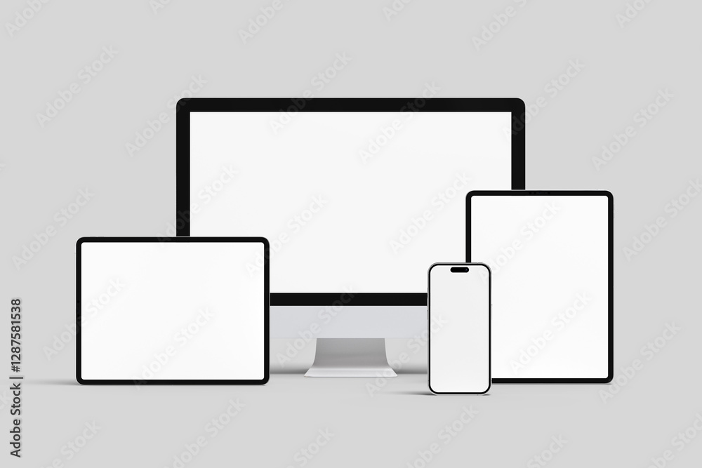 Multi device responsive blank mockup Multi device responsive blank mockup