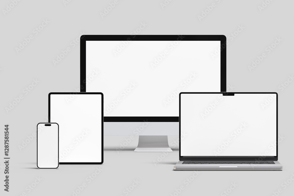 Multi device responsive blank mockup Multi device responsive blank mockup