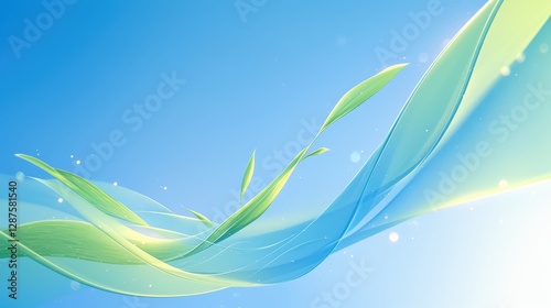 abstract blue background with feathers,Abstract blurred banner for design, template, web poster,Minimalistic, flat design, high resolution.