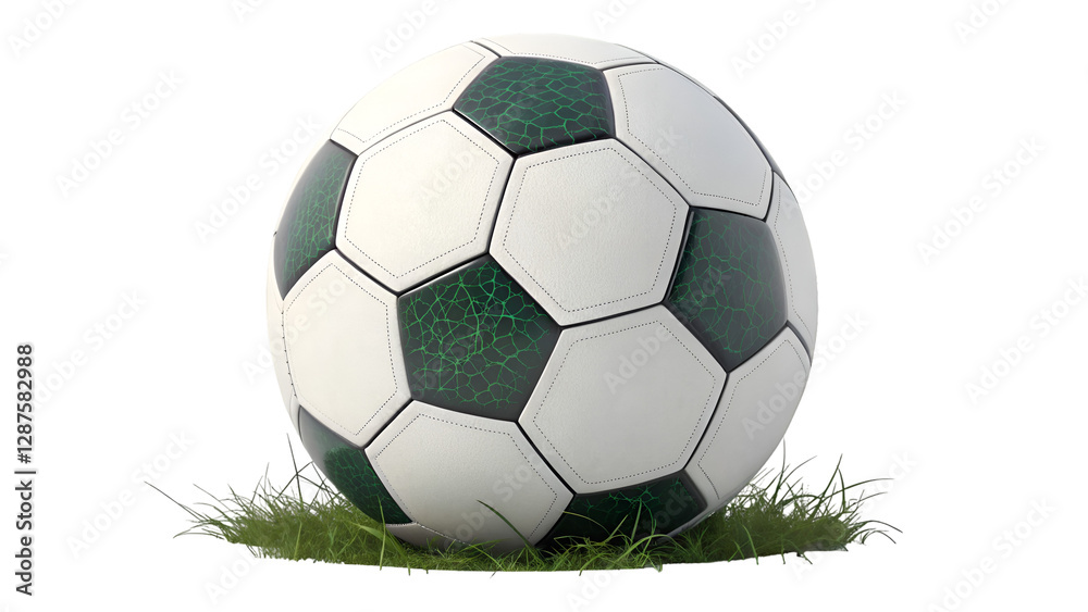 Obraz premium Close-up Soccer ball cut out Soccer ball, Football, isolated transparent background 