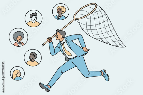 Finding new customers, clients or candidate for vacancy, marketing 