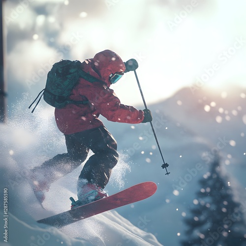 snowboarder jumping in the air