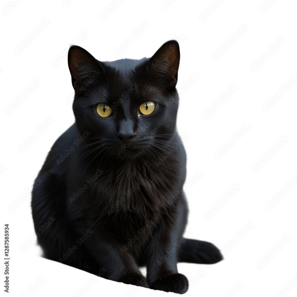 black cat isolated on white black cat isolated on white