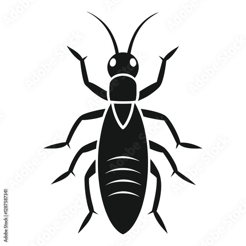 termite insects icon of silhouette vector illustration
