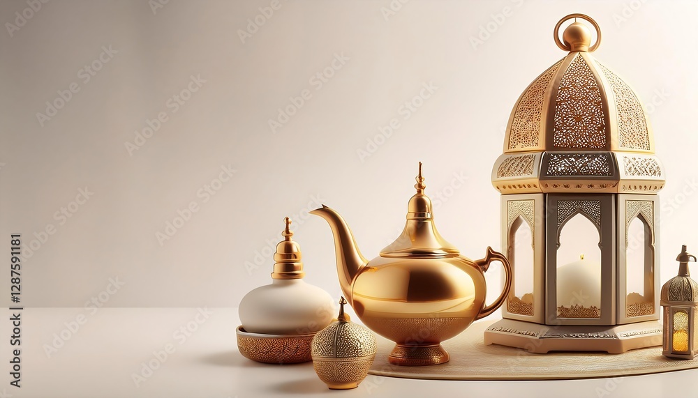 Luxury white background islamic ramadan eid al fitr adha concept