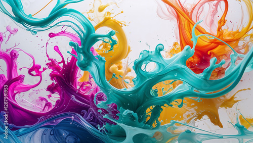 abstract colorful background with water