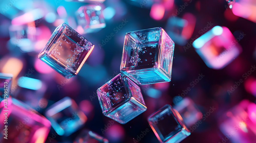 A collection of diamonds floating gracefully in mid-air against a soft background A collection of diamonds floating gracefully in mid-air against a soft background