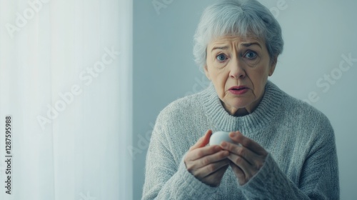 Dementia symptoms causing difficulty with recognizing familiar objects. Featuring memory loss and cognitive confusion