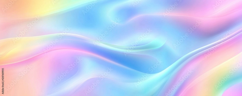 Holographic gradient background with pastel rainbow colors. Soft blurred effect. Pastel rainbow hologram pattern for design cover, wallpaper, or print on and other textile products. Holographic gradient background with pastel rainbow colors. Soft blurred effect. Pastel rainbow hologram pattern for design cover, wallpaper, or print on and other textile products.