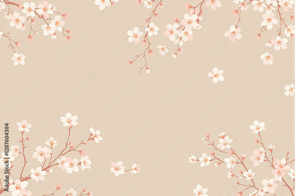Naklejka premium Japanese cherry blossom background