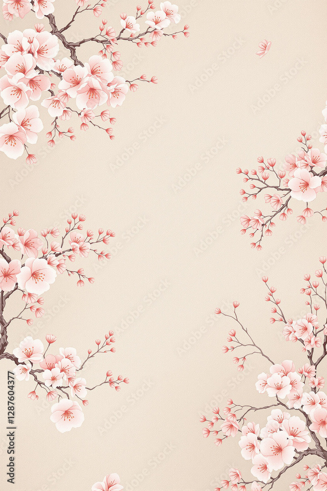 Fototapeta premium Japanese cherry blossom background