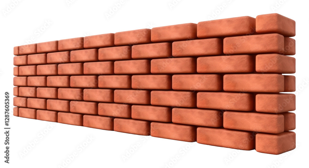 Fototapeta premium PNG Brick wall architecture white background repetition.