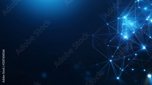 Abstract blue network connectivity background for tech and digital design.
