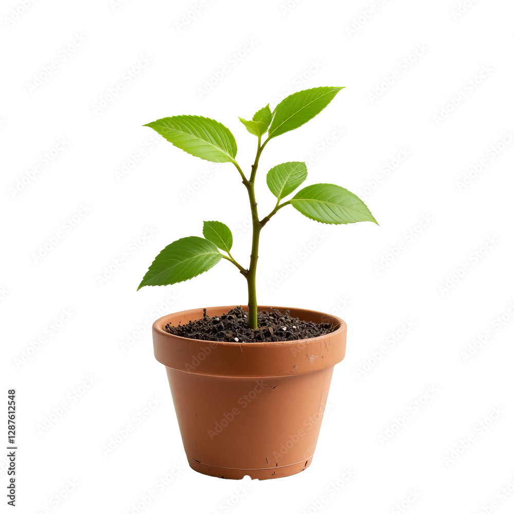 A tender young green plant on transparent bg A tender young green plant on transparent bg