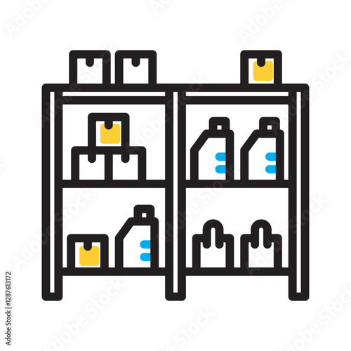 Vector multi color icon for Storage area