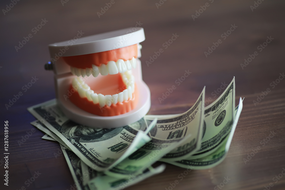 Obraz premium Take care of your mouth. Dental services. Expensive dental center.