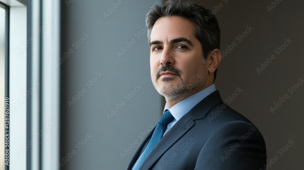 Focused professional in business attire embodies determination and expertise in a modern work environment.
Focused professional in business attire embodies determination and expertise in a modern work environment.