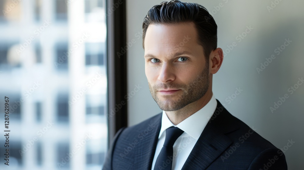 Focused professional in business attire embodies determination and expertise in a modern work environment.
Focused professional in business attire embodies determination and expertise in a modern work environment.