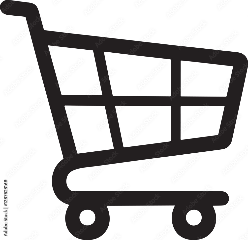 Shopping cart line icon vector Shopping cart line icon vector