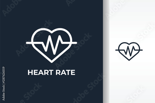 Heart Rate Vector, Icon Or Logo Sign Isolated Symbol Illustration