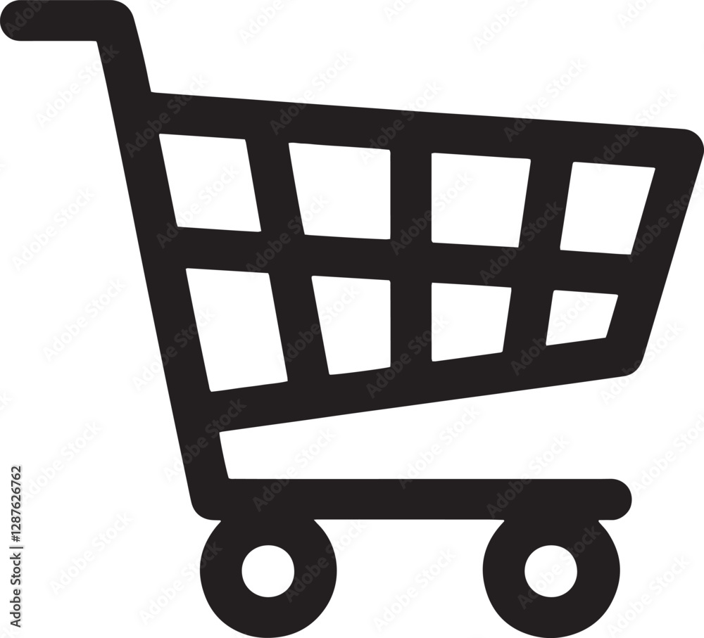 Shopping cart line icon vector Shopping cart line icon vector