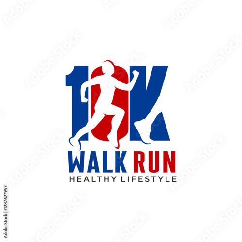 Running 10k Logo Design Concept Marathon