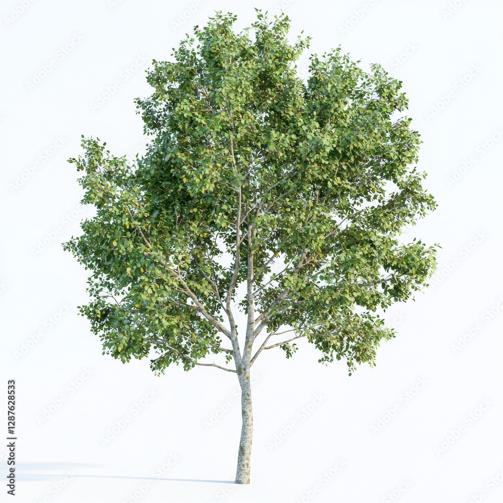 Fototapeta premium Alder tree isolated on white background