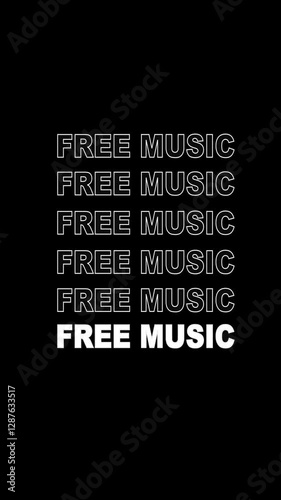 Free Music  text animation template