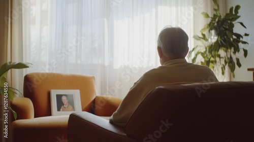 Dementia symptoms in a senior person forgetting the name of a close friend. Featuring forgetfulness and confusion