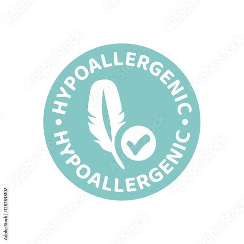 Hypoallergenic vector label. Sticker for material, cosmetics or skin care.