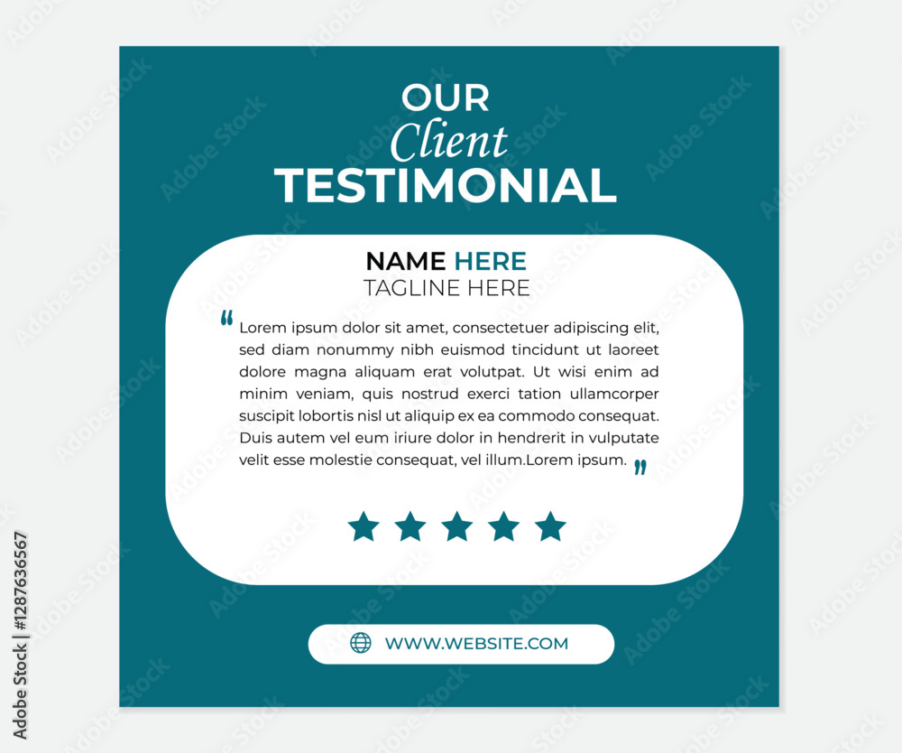 Fototapeta premium Client testimonial vector layout design for social media web banner template