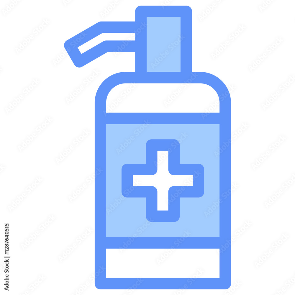 Hand Sanitizer Outline Blue Color Icon Hand Sanitizer Outline Blue Color Icon