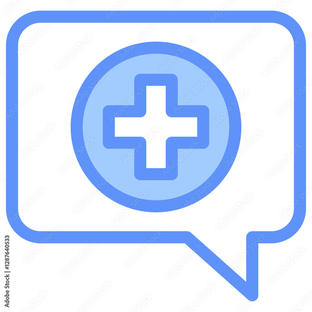 Fototapeta premium Diagnosis Outline Blue Color Icon