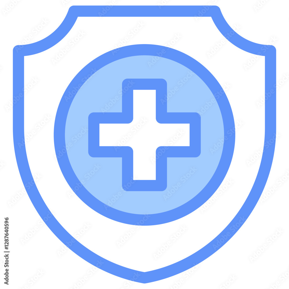 Fototapeta premium Insurance Outline Blue Color Icon