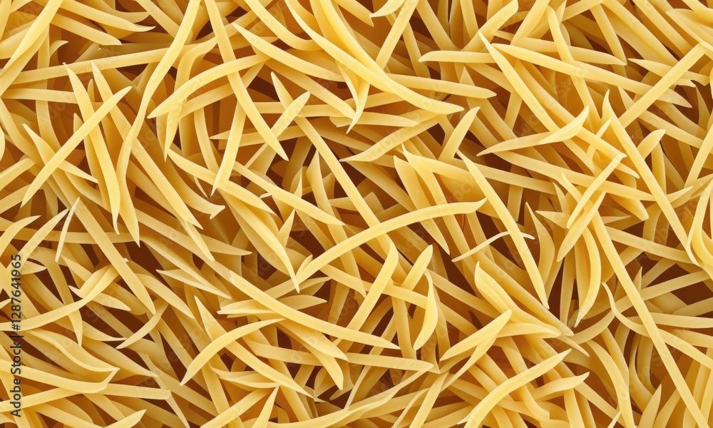 Closeup of uncooked italian pasta texture with organic golden noodles Closeup of uncooked italian pasta texture with organic golden noodles