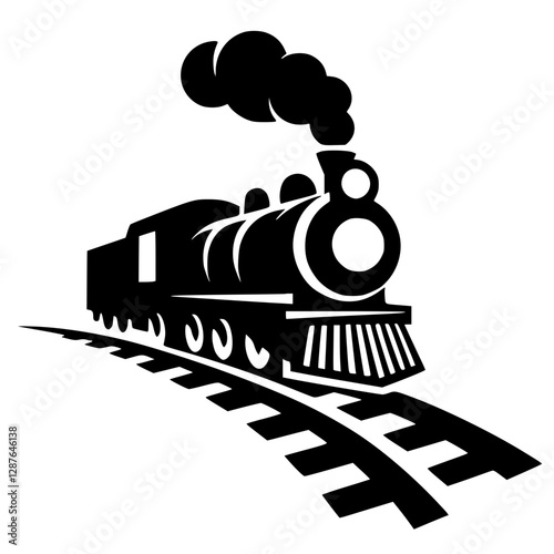 Classic train silhouette