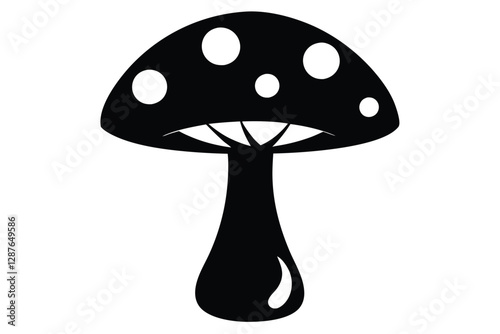 Elegant mushroom vector illustration with artistic details, perfect for prints, decor, and branding.