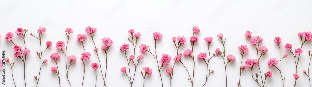 Fototapeta premium A background of intertwined florals presents the charm of minimalism, balancing natural elements with simplicity. Subtle, yet powerful in its quiet elegance.