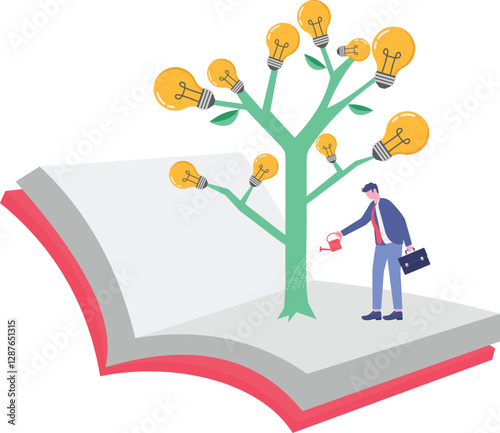 Social media illustration, business concept, web design

