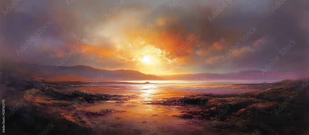Fototapeta premium Golden Sunset Coastline