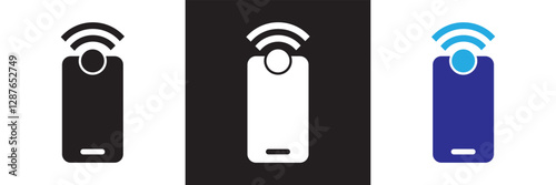 Smart Home icon. Icons related to smart home, smart door lock, smart phone, smart switch, keyless etc. Isolated on white and black background. Vector illustration. EPS 10