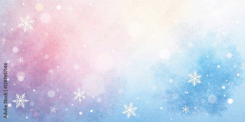 Pastel Winter Wonderland A Soft, Dreamy Background with Delicate Snowflakes and Glimmering Lights Pastel Winter Wonderland A Soft, Dreamy Background with Delicate Snowflakes and Glimmering Lights