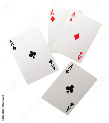 PNG Four playing cards gambling floating game.